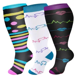 3 pairs of men's and women's compression socks.Lightweight fabric.Comfortable design.Suitable for running, exercising and workouts.