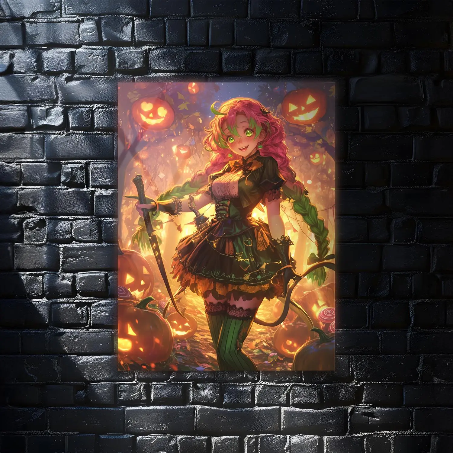 Kanroji Mitsuri Demon Slayer Anime Wall Art Poster, Modern Wall Art, Anime Gifts, Wall Decor