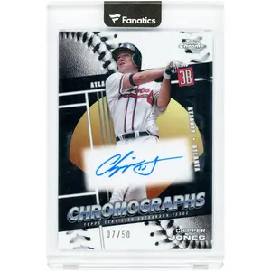 Chipper Jones Atlanta Braves Autographed 2025 Topps Chrome Chromographs #CHR-CJ #7/50 Card - Fanatics Authentic Certified