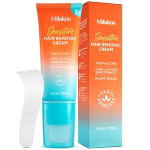 Hair Removal Cream for Sensitive Skin - Gentle Depilatory for Leg, Arm, Bikini Line, Underarm and Intimate Areas 3.5 FL OZ (Pack of 1)