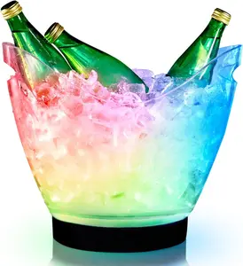 Rechargeable Light Up LED Ice Bucket with Remote Control
