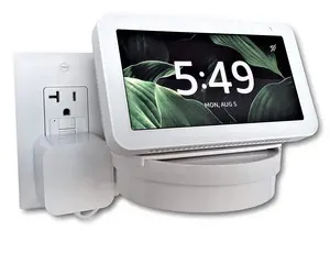 The Easy Outlet Shelf by Mount Genie with Custom Swivel Stand for Amazon Echo Show 5 included.