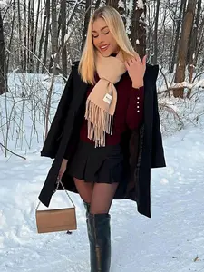 Women's Solid Preppy Fashion Pleated Skorts, Minimalist Basic Lady Skirt, Fashion Womenswear, Casual Shorts for Daily Outdoor Wear, Women Bottoms for Summer Spring Fall,  Shorts for Women