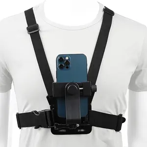 Phone Strap Mount, Phone Chest Strap Mount Hands Free Phone Holder Compatible with iPhone,Gopro Hero and More