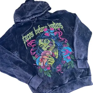Vintage Washed Hoodie - Tacos Before Vatos Hoodie, Hoodie for Foodie, Taco Lover, Zombie, Halloween