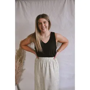 Call Me Yours Basic Tank in Multiple Colors - Fitted Sleeveless V-Neckline with Side Slits for Summer Casual Wear Tops Clothes Womenswear Minimalist