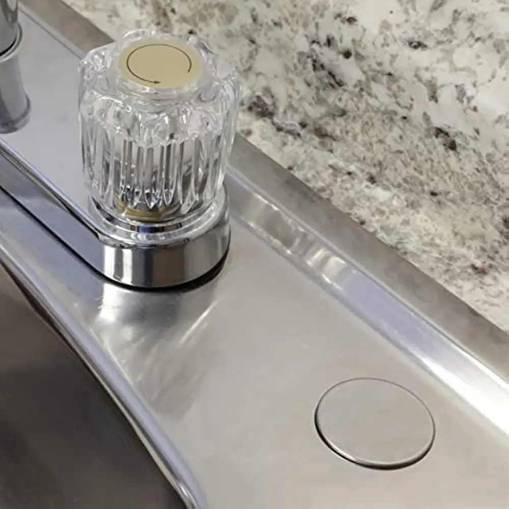 Kitchen Sink Hole Covers Set, Kitchen Sink Accessories, Installation, 1/2Counts, Brushed Nickel Finish, Stainless Steel Material, Durable & Easy Clean Design, Modern, Fixtures