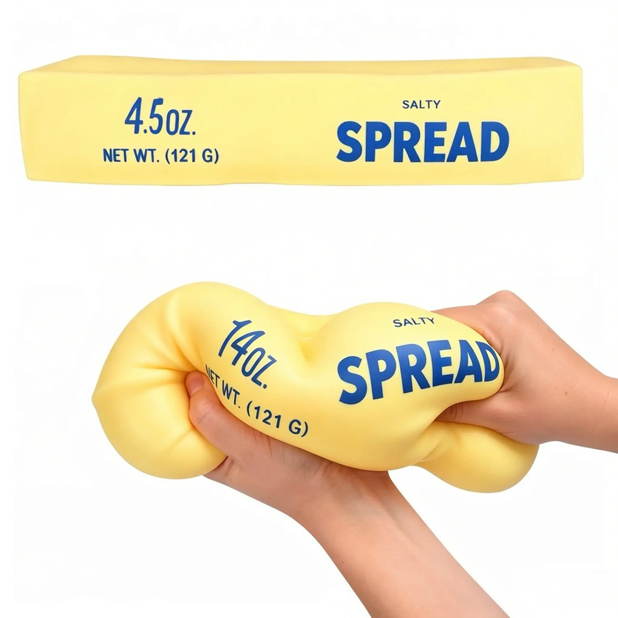 Large Squishy Butter - Stress BallToy for Kids & Adults, 10+ Inch Jumbo Stick, Perfect Gag Gift for Ages 3+, Sensory Fidget Toy