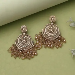 Kundan and Pearl Earrings - Elegant Design with Lightweight Kundan and Pearl Elements