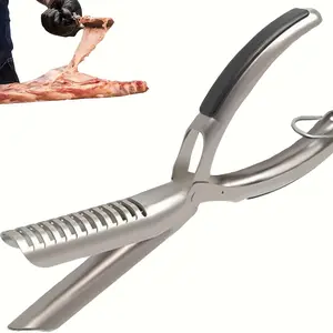 Rib Membrane Remover Tool | Stainless Steel BBQ Rib Peeler | Non-Slip Grip Meat Prep Tool for Tender Ribs | Must-Have Grill & Smoker Accessory