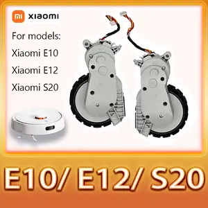 Left Right Driving Wheel for XiaoMi E10 B112/ E12 E10C/ S20 D106 Mijia 3C Enhanced Version Robot Vacuum Cleaner Accessories Walking Wheels Part Replacement Driving Wheel Assembly