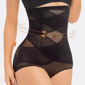 H Women's Shapewear Bodybuilding Underwear High Waist Tummy Control Butt Lift Flat Angle Panties Comfortable Breathable