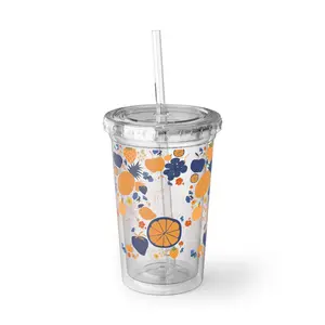 Fruity Acrylic Cup - Fun for Smoothies, Juices, and Cold Drinks, Perfect for Parties, Picnics, Summer Events, Gifts