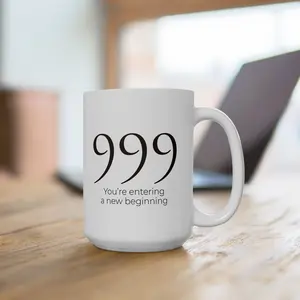 Angel Number 999 Mug • New Beginnings Spiritual Mug • Release & Renew Affirmation Cup • RYV Manifestation Gift • Alignment Coffee Mug