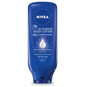 NIVEA Nourishing in Shower Lotion, Body Lotion for Dry Skin, 13.5 Fl Oz Bottle Beiersdorf