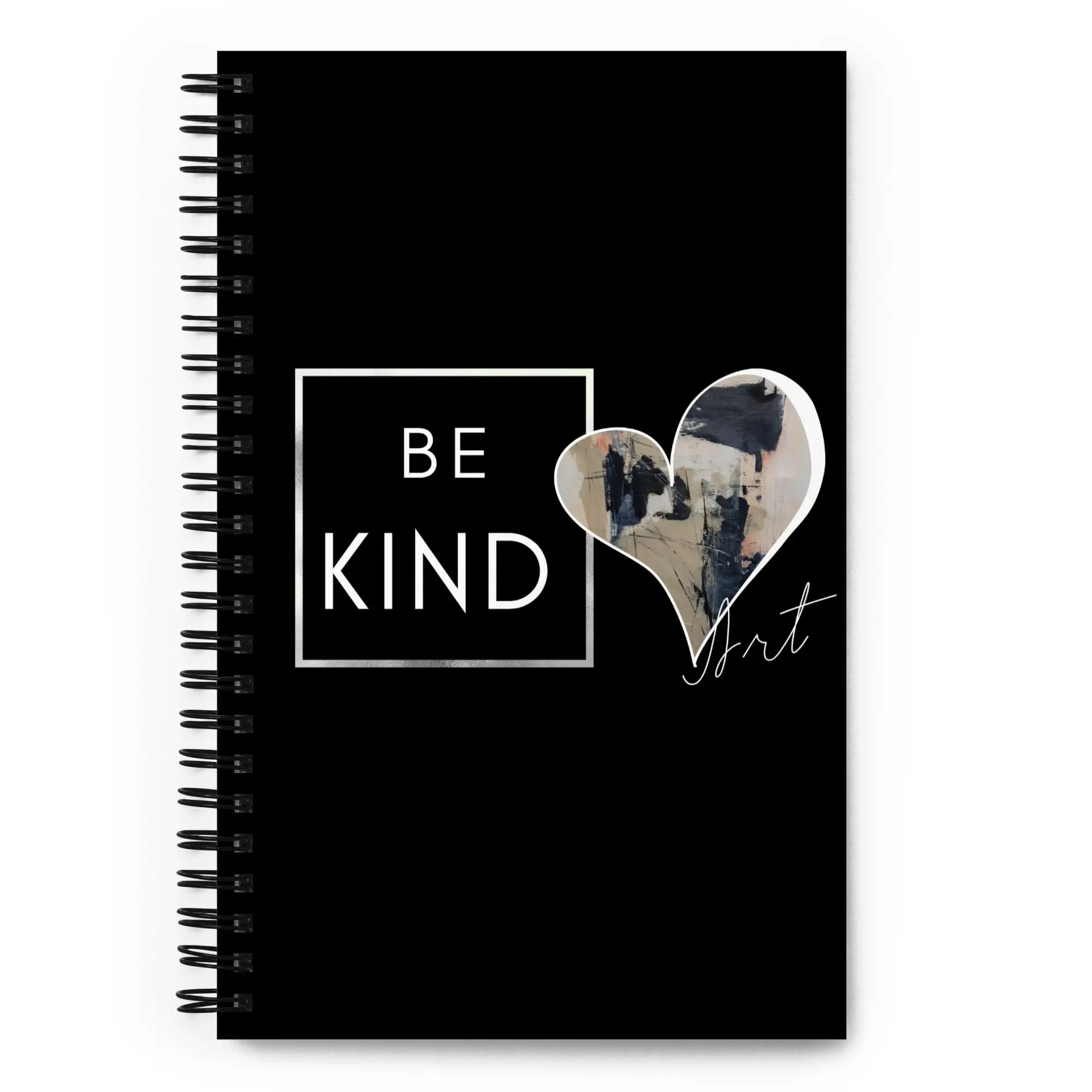 BE KIND Notebook by Eliana Zeferino - Soft Touch Cover, Durable Metal Wire-O Binding, 140 Dotted Pages, Compact Portable Design, Exclusive at hi5.nyc