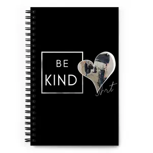 BE KIND Notebook by Eliana Zeferino - Soft Touch Cover, Durable Metal Wire-O Binding, 140 Dotted Pages, Compact Portable Design, Exclusive at hi5.nyc