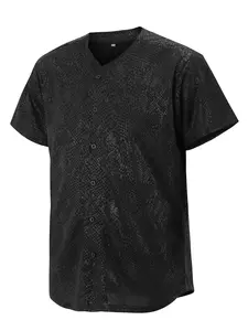 Plus Size Snake Skin BaseballJerseys for Men Women Adult Hip Hop Hipster Button Down Shirts Sports Uniforms Outfits