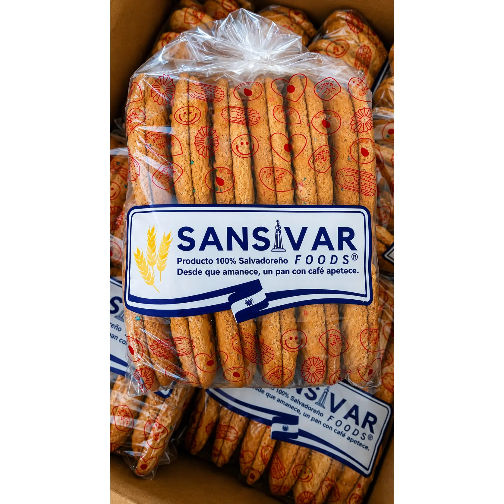 Traditional Salvadoran Sweet Cookies - Pan Dulce Salvadoreño Hojita SANSIVAR 24 Unidades |