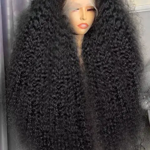 MYLOCKME Hair VIP Store Brazilian Kinky Curly Wig 13x6 Transparent Lace Front Human Hair Wig Natural Curly Look for Women