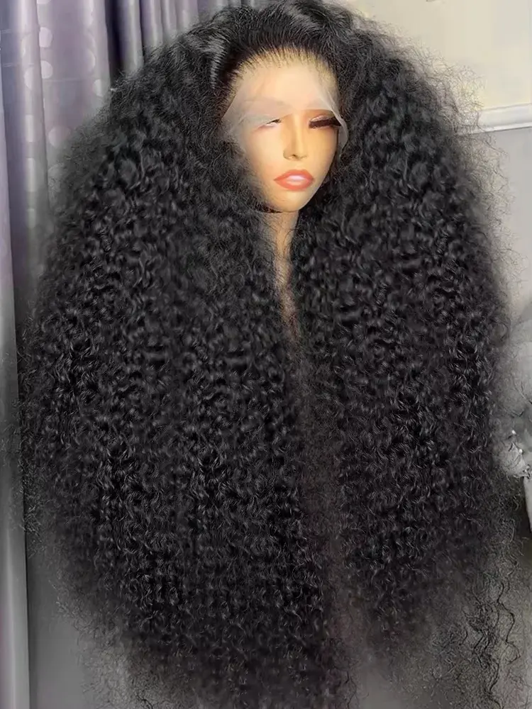 Gabrielle Hair Brazilian Kinky Curly Wig 13x6 Transparent Lace Front Human Hair Wig Natural Curly Look for Women