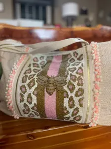 Bee My Queen Beaded Tote