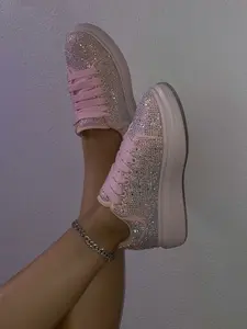 Alexa Sneaker - Pink, Sparkly, Baby Pink, Rhinestone, buchifresa,