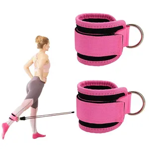 Fitness Ankle Straps for Cable Machine Kickbacks Glute Workouts Lower Body Exercises Adjustable Leg Straps with Neoprene Padding for Men Women