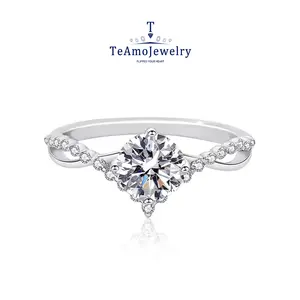 【Buy 1 get 1 Bracelet】【R-1304】Silver 925  Moissanite rings, Coronation Ring for Love Pricess Crown Ring Fashion Accessories for Daily Wear Party Holiday