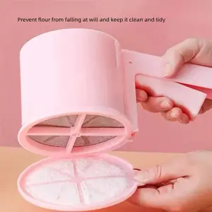 Semi-automatic flour sifter, hand-cranked sugar sieve, handheld filter, powder sprinkler, cup-type strainer, baking tool