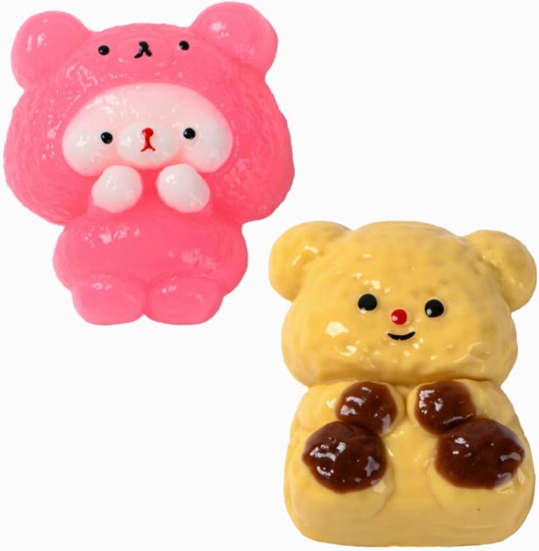 Taba Squishy Fidget Toys 6Pcs, Stress Relief Sensory Squeeze Toys for Kids & Adults, Kawaii Taba Squishies for Party Favors, Classroom, Valentine's Day Gifts, Goodie Bags Stuffers