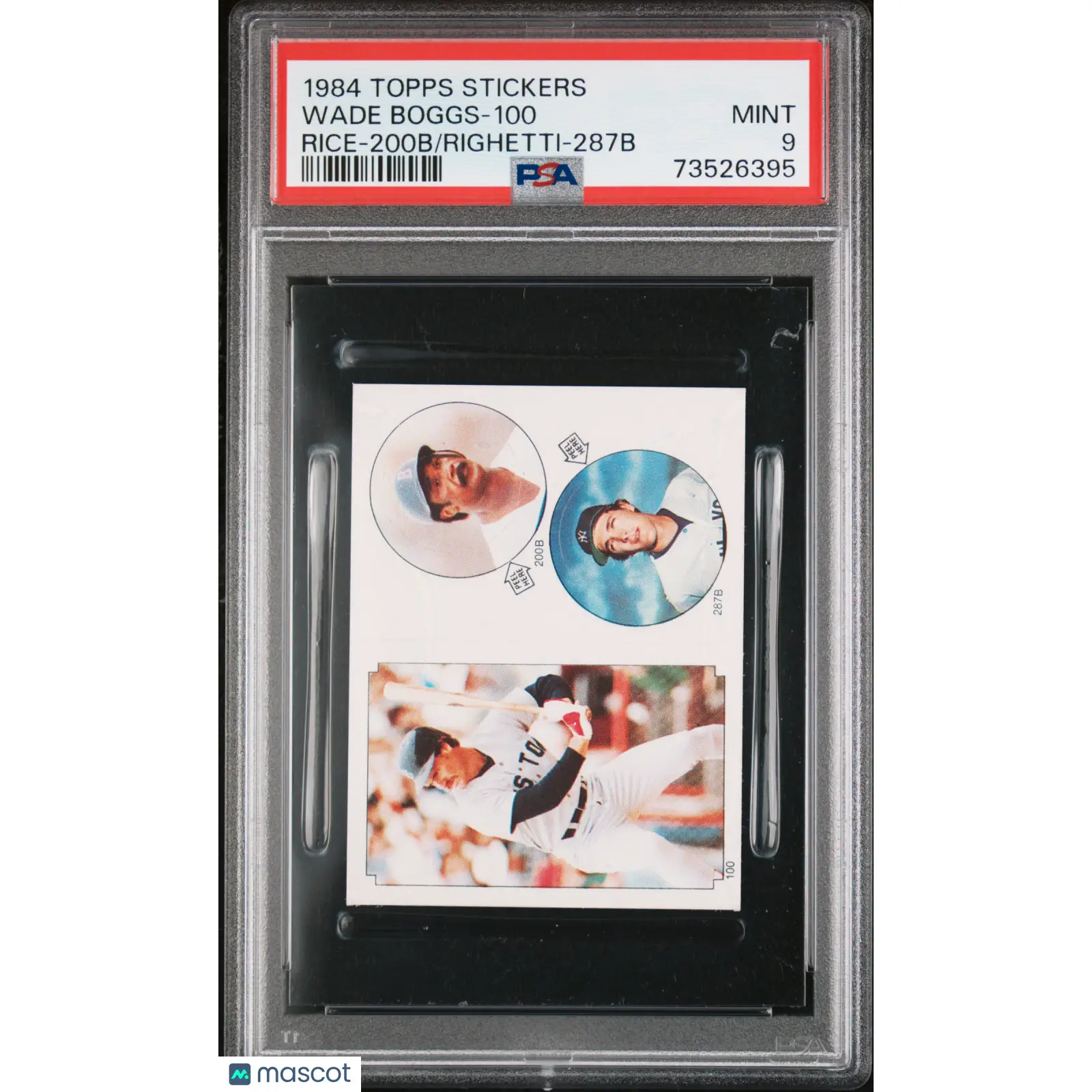 Wade Boggs-100 PSA 1984 Topps Stickers Baseball 9 73526395