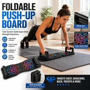 1 Count push-up board, black, multi-angle push-up board for shoulder and arm muscle training