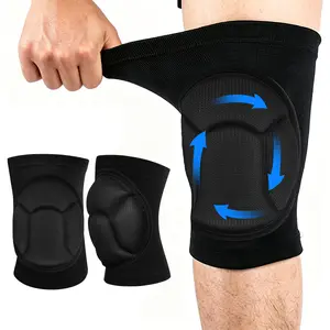 2 Pack Knee Pads for Men Women, Thick EVA Anti-Collision Padding, Breathable Non-Slip Support Sleeves for Volleyball, Cycling, Gardening
