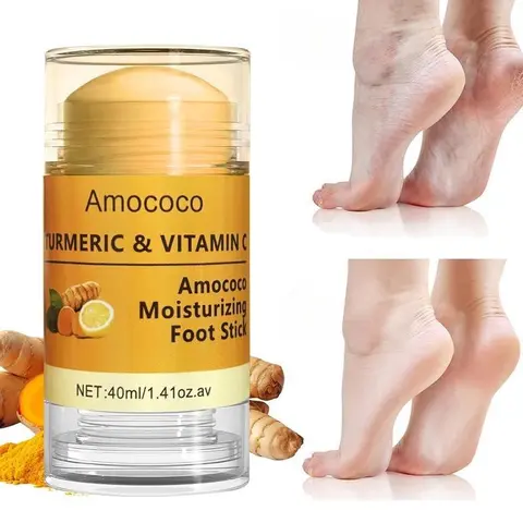 Turmeric & Vitamin C Hydrating Hand Balm Stick 40ml Moisturizing Foot Cream for Dry Cracked Skin Hand Elbow Care Summer Essentials skin care cream body lotion perfumed  lotion care stick Nails Moisturize Moisture Hydrate Smooth Moisturizer