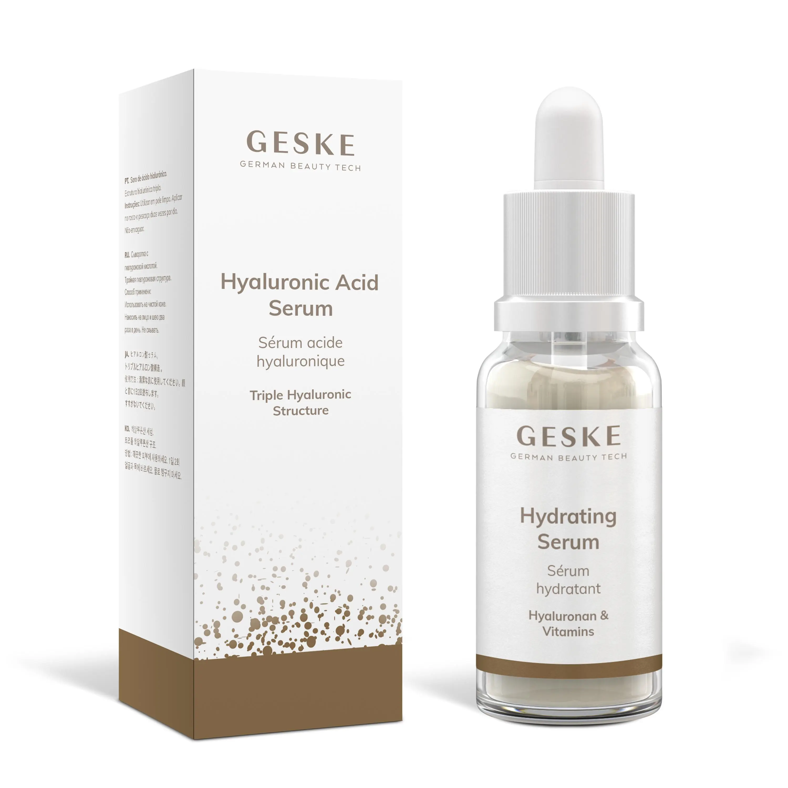 GESKE Hyaluronic Acid Serum | For Dry Skin | Facial Care with Hyaluronic Acid | Anti-Aging Serum | Vegan Formula | No Animal Testing | Complements GESKE SmartAppGuided™ Devices