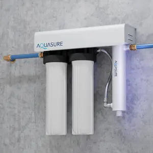 Aquasure Quantum Series 18 GPM Multi-Stage UV Ultraviolet Whole House Sterilizer Filtration System for Bacteria-Free Water | Removes 99% of Bacteria, Sediment, Chlorine, Chemicals, Bad Taste and Scale