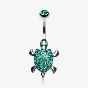 Adorable Turtle Dance Belly Ring