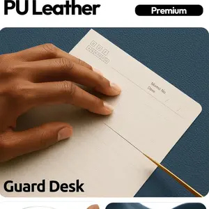 Leather Desk Protector, Office Mat, Large Mouse Mat, Non-Slip PU Leather Blotter, Laptop Pad, Waterproof Writing Pad for Office and Home (Dark Blue, 31.5" x 15.8")