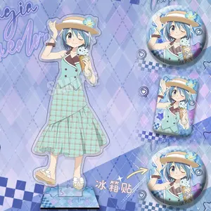 Puella Magi Madoka Magica Kaname Madoka Akemi Homura Akemi Homura Miki Sayaka Sakura Kyoko Acrylic Stand Model Button Pin Badge