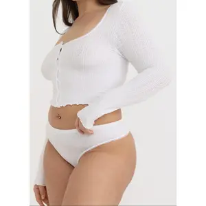 Pointelle Cardigan - White
