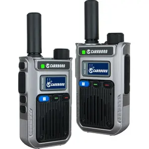 Nationwide Fast Radios Unlimted Range Lifetime Free LTE Walkie Talkies Long Range Two Way Radios Global PoC with SIM Cards(2 Pack)
