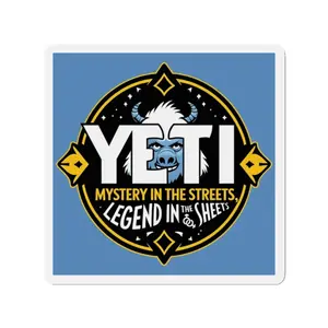 Die-Cut Magnets - Yeti Joke Magnet, Funny Fridge Magnet, Cute Refrigerator Decoration, Bigfoot Humor Gift, Mythical Creature Magnet