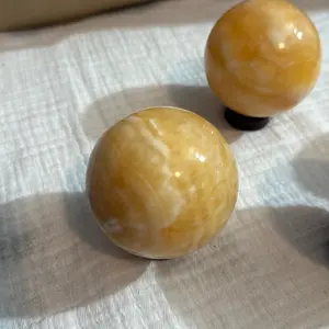 Orange Calcite Sphere large