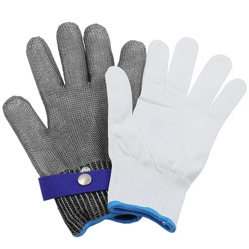 Stainless Steel Metal Iron Gloves, Kitchen Safety Gloves, Universal Gloves for Left and Right Hand, Safety & Security Gloves for Home Kitchen, Work Glove, Heavy Duty Gloves