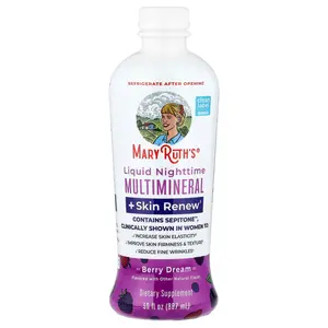 MaryRuth's Liquid Nighttime Multimineral + Skin Renew, Berry Dream, 30 fl oz (887 ml)