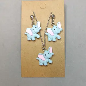 Elephant Earrings and Necklace Set for Girls - Daily Wear and Special Occasions
