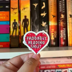 Probably reading smut sticker | booklover | book sticker | kindle | kindle sticker | gifts for book lovers