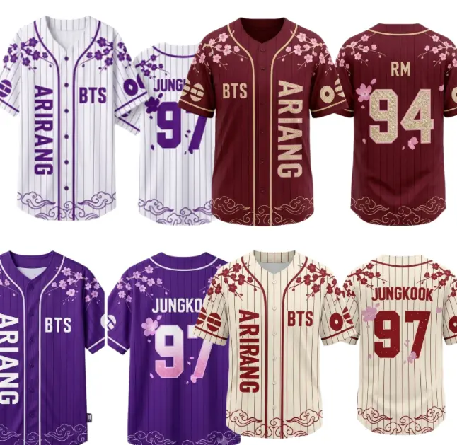 2026 World Tour Jersey, Arirang Concert Jersey, Personalized Name and Number Fan Shirt, Music Tour Inspired Baseball Jersey, Matching Friends Concert Shirt, Birthday Gift for Music Lovers