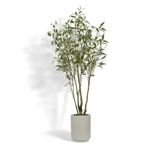 Artificial Willow Eucalyptus Tree and Snake Plant